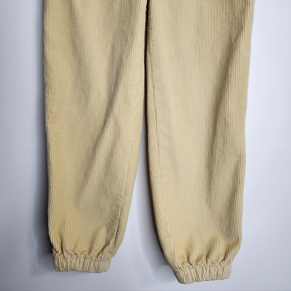 Aritzia Tna Ripcord Butter Yellow Corduroy Jogger Leg Pants Size 6 - Picture 3 of 15